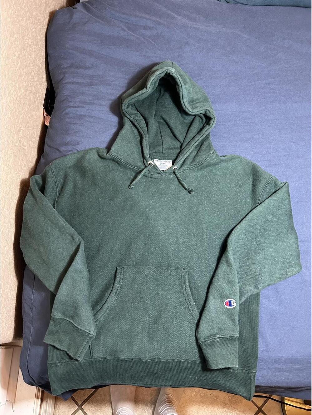 Champion Green Pullover Hoodie Size Small